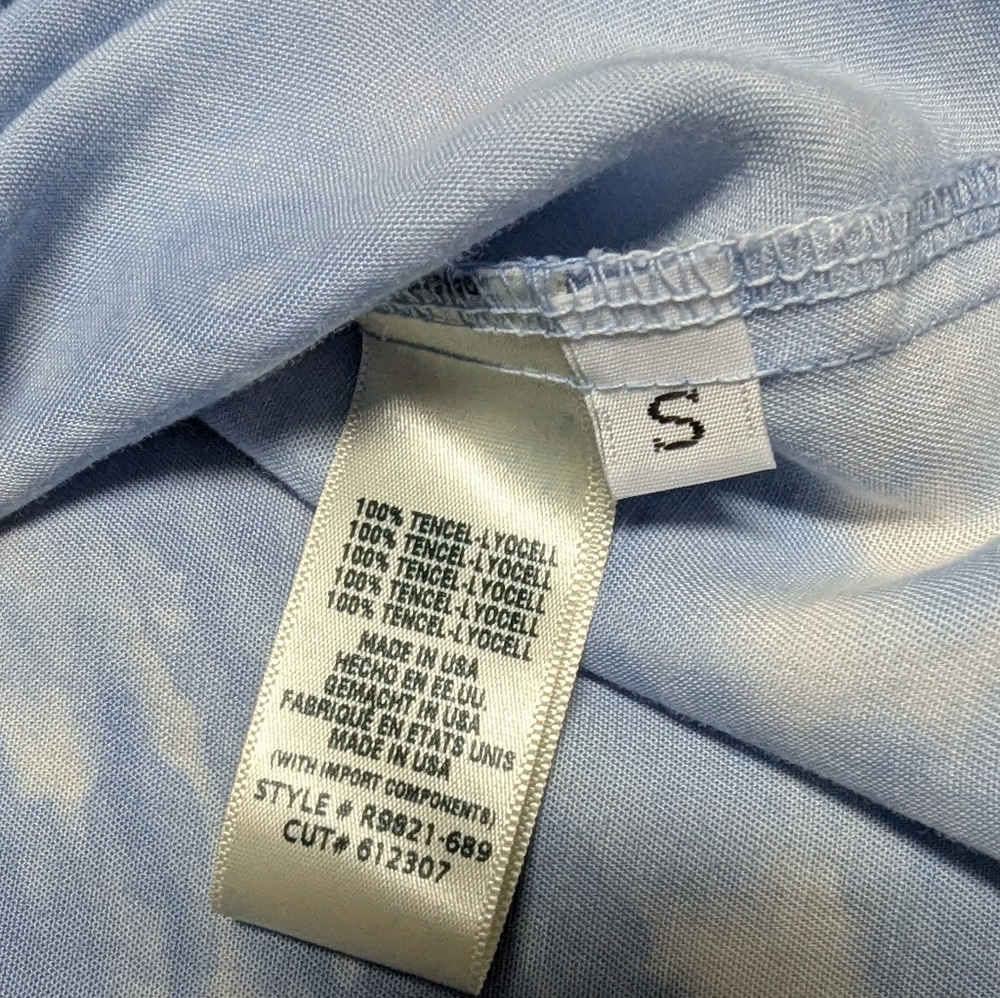 NWT Anthropologie Cloth & Stone Blouse Size S Soft Tencel Pastel Tie Dye - Picture 6 of 8